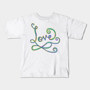 Rainbow Love Infinity Sign Kids T-Shirt